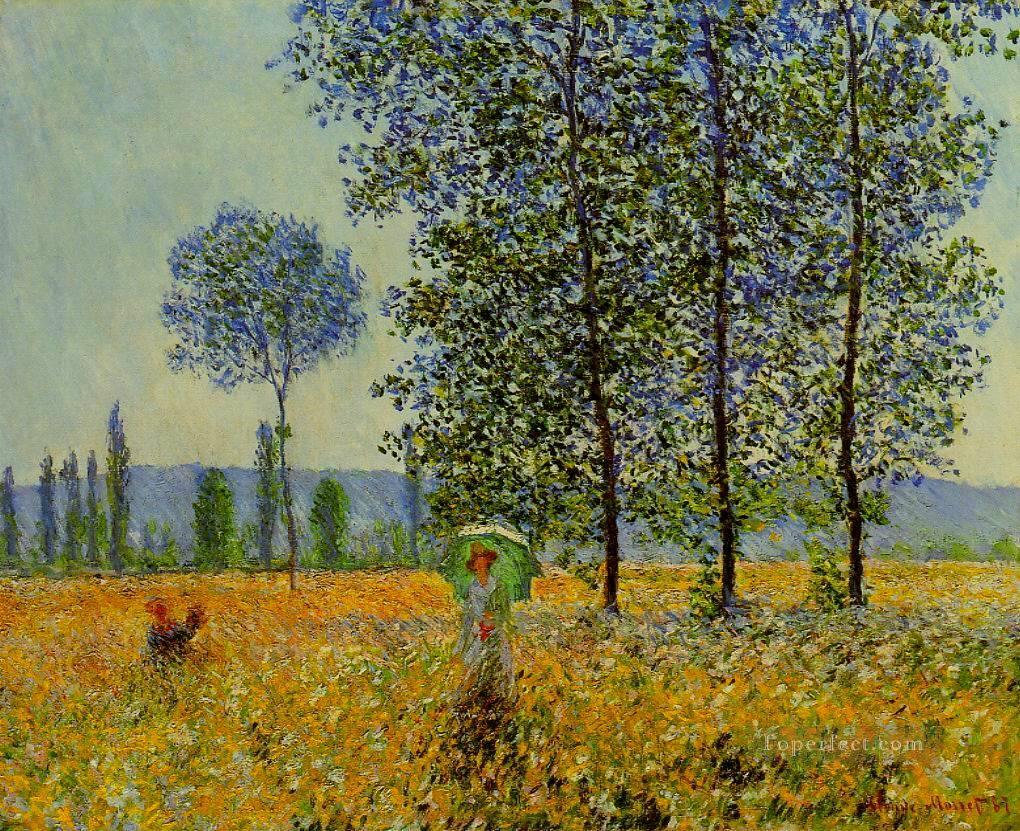 Efecto de la luz del sol bajo los álamos Claude Monet Pintura al óleo